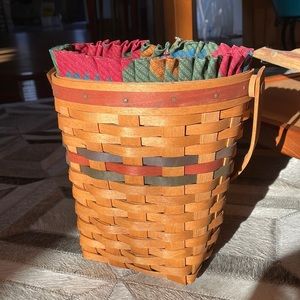 Fall basket with plastic liner and fabric